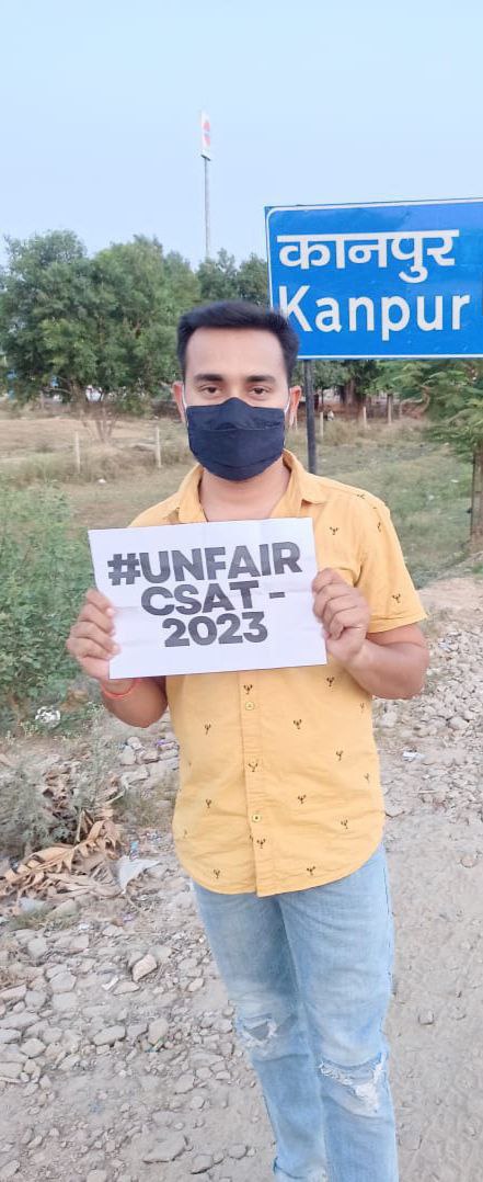 r_k_s18's tweet photo. #UnfairCSAT23  #UPSC #CSAT
Protest From Uttar Pradesh for Unfair Upsc Csat 2023
@UnfairCSAT23 @rashtrapatibhvn https://t.co/PNu9H5S5ta