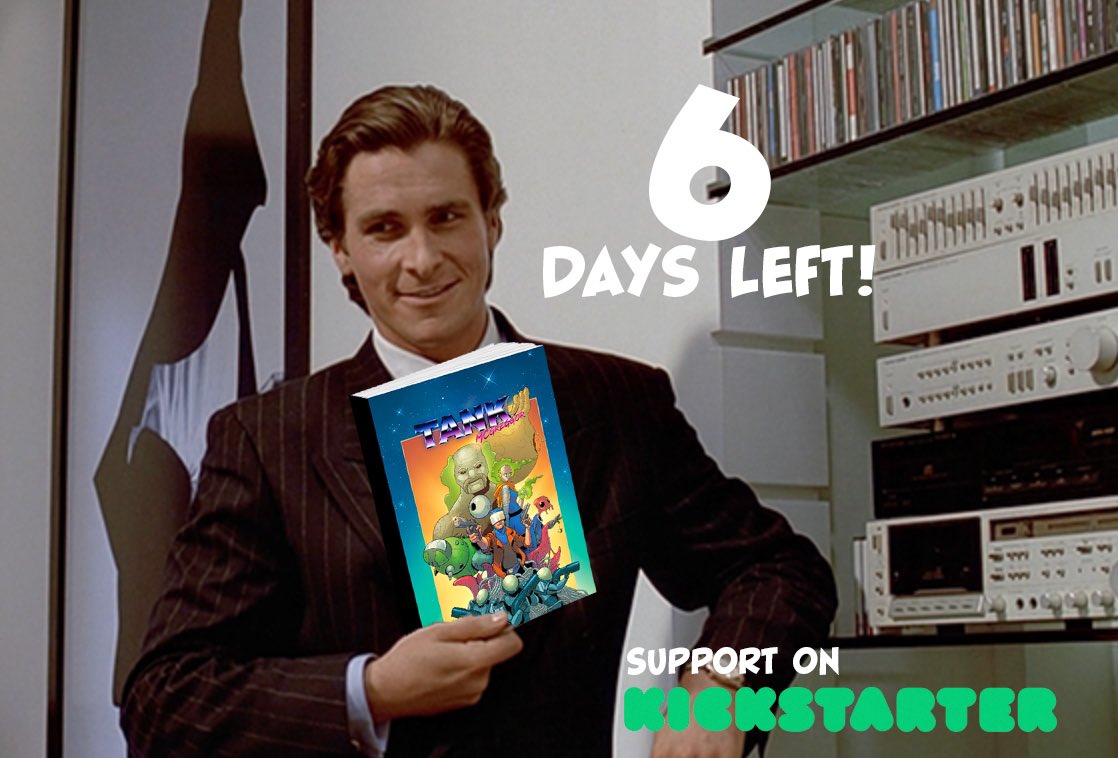 McgreggorTank's tweet photo. 6 days left!! Get in NOW on the Tank Mcgreggor kickstarter!
.

https://t.co/vUuh2tXLLk

#tankmcgreggorcomic
 #tankmcgreggor #cosmiccolossus #comics #indiecomics #comicscene #igcomics #comicart #indiecomic #comicbooks #comicbookfan #comicgeek #lesserknowncomics #comixwellspring https://t.co/7P7jGcoVdi