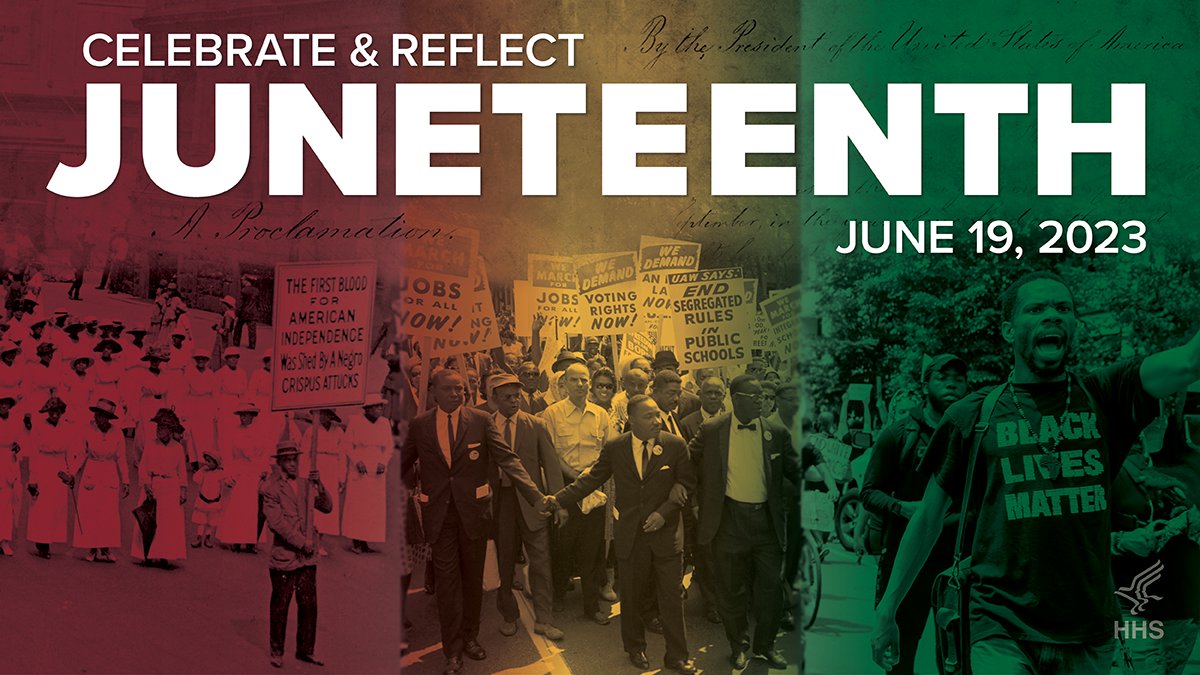 As we at CDC mark Juneteenth, we recognize there is still so much to be done to improve #HealthEquity and reduce the health disparities experienced by communities across our nation. CDC remains committed to improving health outcomes for all. cdc.gov/healthequity
