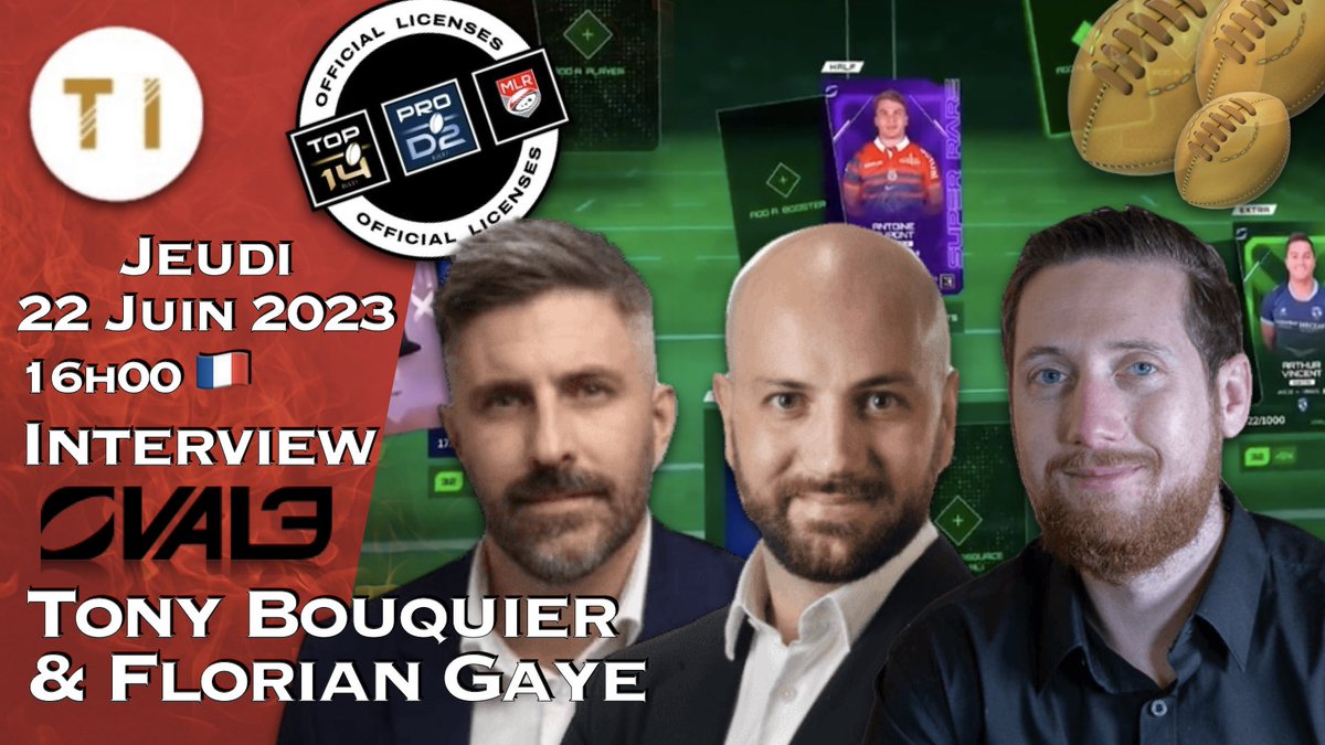 InvadersTokens's tweet photo. 🔴 Notre prochaine interview sera avec @Oval3_game ! 🏉

Ce Jeudi 22 Juin à 16h00 🕓 heure française 🇫🇷 Sur notre chaîne YouTube.

Les CEO et COO du projet nous feront l’honneur de leur présence. Quelles questions aimeriez-vous leur poser ? 💭👇 https://t.co/ssyvxP5jei