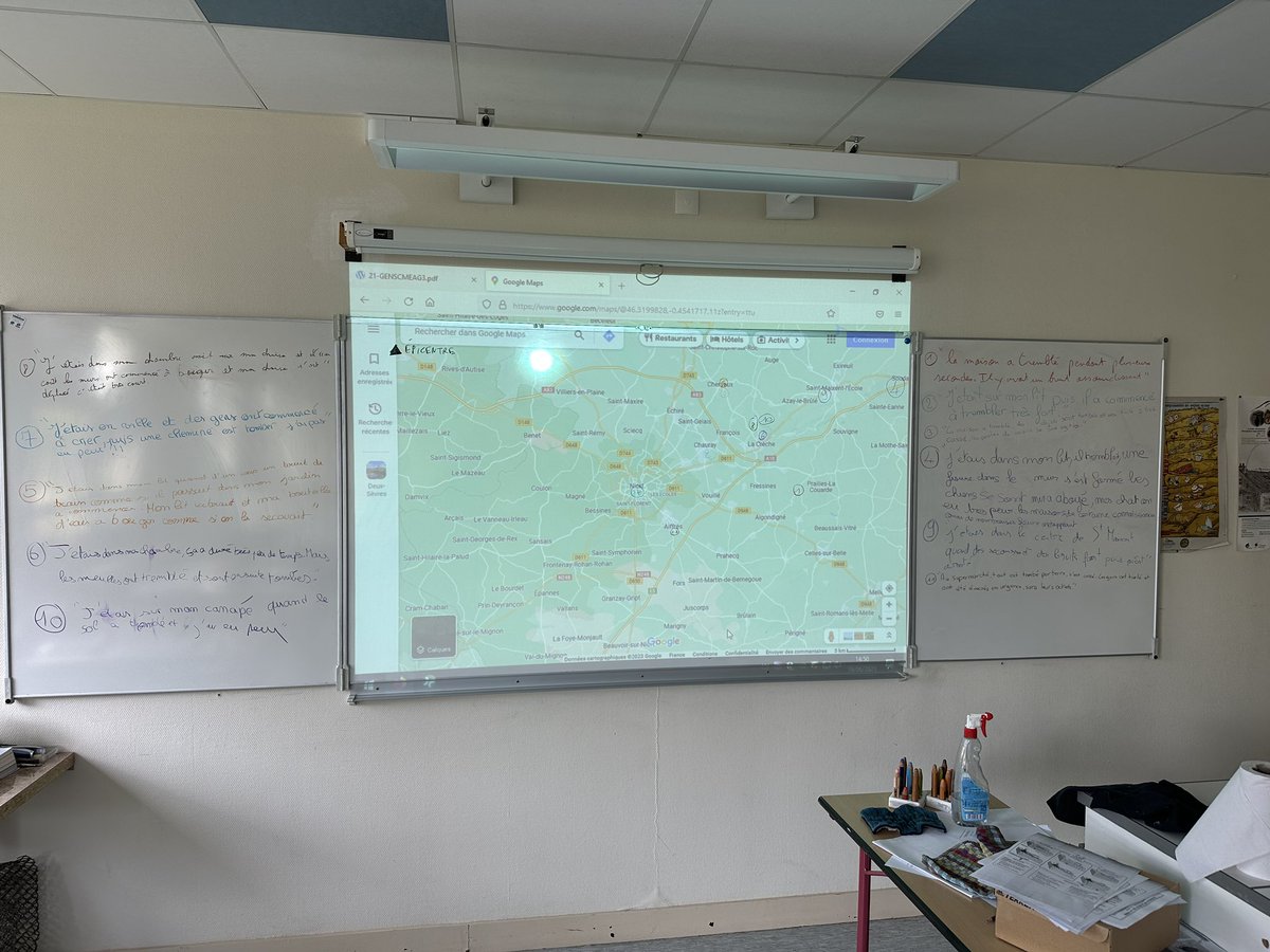 Réinvestir les cours de #svt au <a href="/CJeanvilar/">Collège JeanVilar</a> pour évaluer l’intensité du séisme du 16/06 en partant de leurs témoignages.