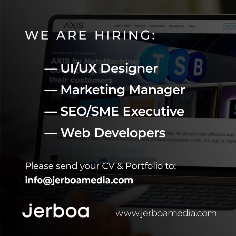 JerboaMedia's tweet image. Our team is growing! We are looking for some fabulously talented people to join us and work on projects with our amazing clients all over the world.

#uidesigner #MarketingManager #SEOexecutive #WebDevelopers. #hiring #designer #seo #team #people
