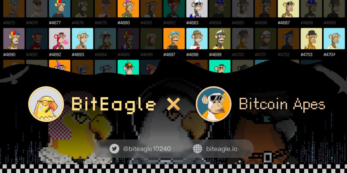 biteagle10240's tweet photo. Welcome New Partner.@biteagle10240 X @BitcoinApes_ @BitcoinApes_CN are byte-perfect ordinal inscriptions of the original Bored Apes 100% on the Bitcoin blockchain. Hold  BitcoinApes Now.Let's build together.🔥🔥🔥 #OrdinalsNFT  #BitEagle 🦅🦅🦅 https://t.co/gh4JR4Cwka