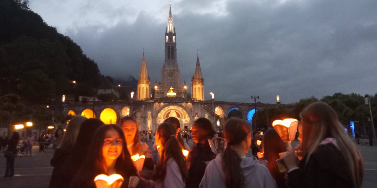 Stations of the Cross, A train ride, little Lourdes and the Wax museam and in the evening we participated in the candlelight procession, which we found very moving and prayerful.