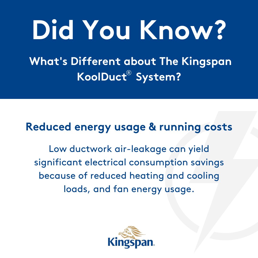 KingspanHVAC_UK's tweet image. What's different about the Kingspan KoolDuct System?

The Kingspan #KoolDuct System can reduce #Energy usage and running costs.

Take a look through our technical bulletins to find out more- bit.ly/41Tg3T4