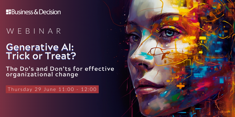 Generative AI, is it a trick or a treat? Join us for our next webinar to find out how you can integrate #GenerativeAI into your organization.

📅 Date: 29 June 2023
⌚️Time: From 11:00AM to 12:00PM
Register here: lnkd.in/eF6KXqTe