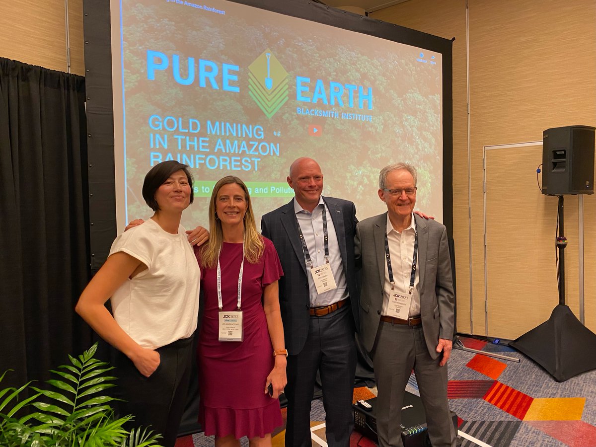 PureEarthNow's tweet image. Thank you @JCKEvents for inviting Pure Earth @MercuryFreeMC @EricRLaker and @BrilliantEarth to present on helping artisanal and small-scale gold miners go mercury-free at JCK Las Vegas this month.

Learn more about Pure Earth's Global Mercury Program: bit.ly/399jRdS