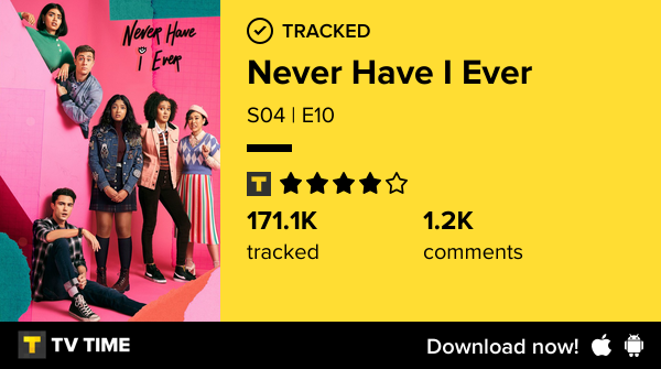 I've just watched episode S04 | E10 of Never Have I Ever! tvtime.com/r/2Rj4B #tvtime