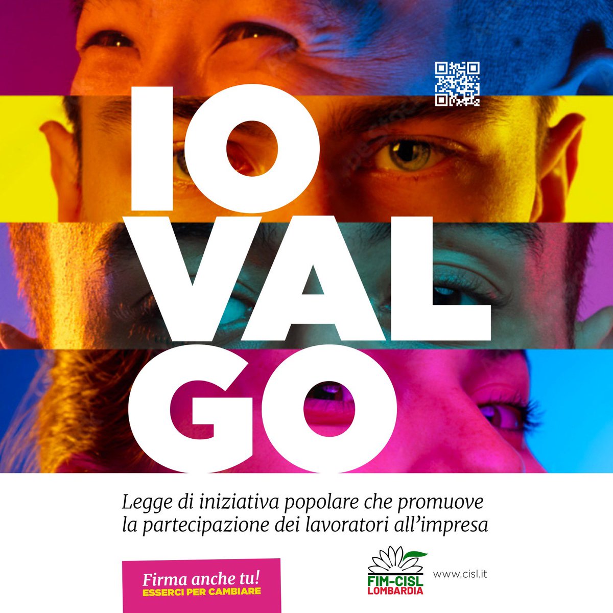 FimLombardia's tweet photo. FIM Cisl Lombardia lancia una campagna sulla partecipazione dei lavoratori.
Segnaleremo tutte le iniziative o i buoni esempi, iniziando dalla raccolta firme voluta dalla CISL per una legge sul diritto dei lavoratori a collaborare alla gestione delle aziende.
Inquadra il QRCode https://t.co/3qxPjkuHS6