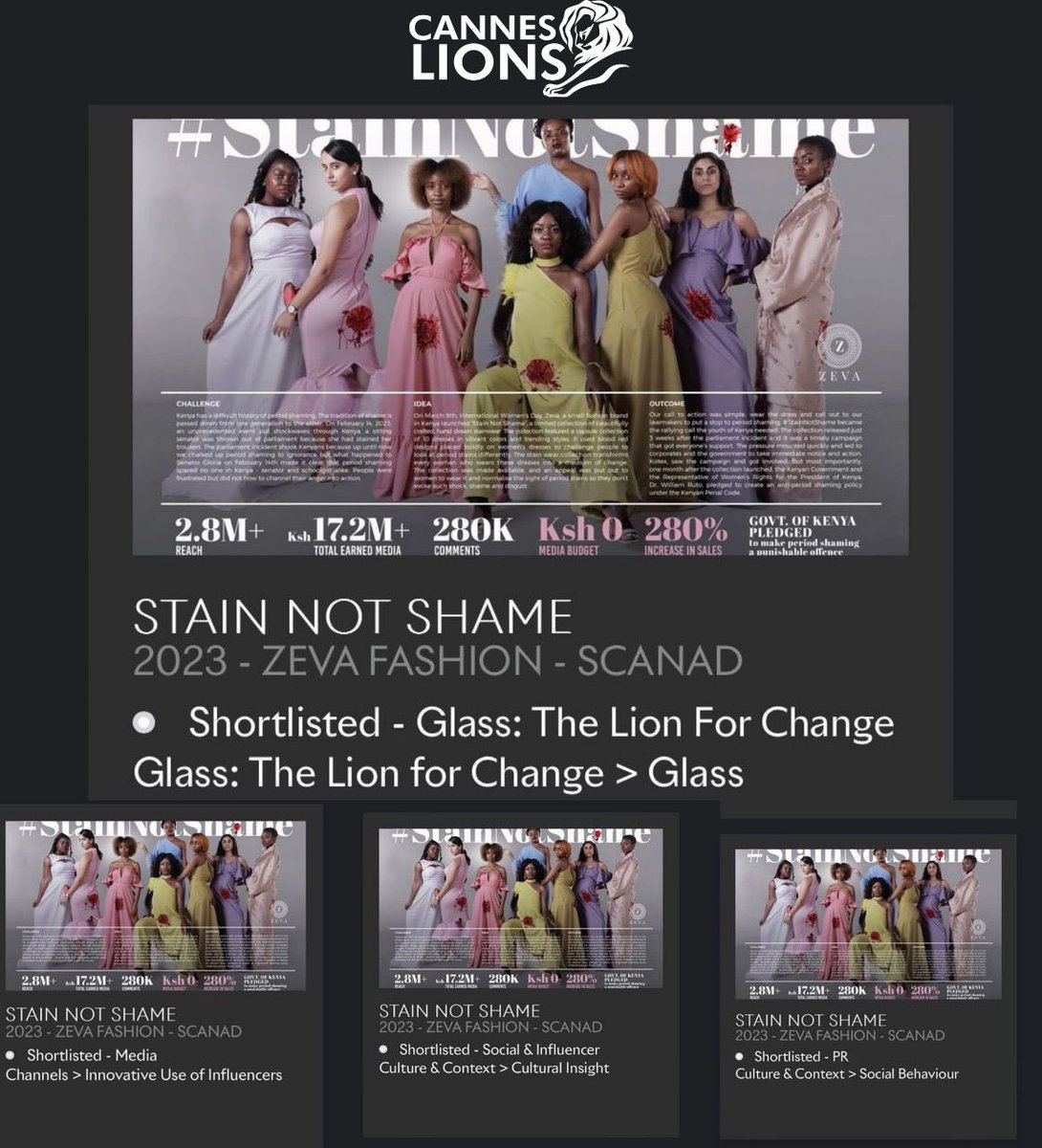 SCANAD (@scanadafrica) on Twitter photo This week at <a href="/Cannes_Lions/">LIONS | The Home of Creativity</a> - the most prestigious advertising awards.
We are excited and holding our breath for the winners announcements, being the only agency from Africa to be shortlisted for a Glass Lion. This week at <a href="/Cannes_Lions/">LIONS | The Home of Creativity</a> - the most prestigious advertising awards.
We are excited and holding our breath for the winners announcements, being the only agency from Africa to be shortlisted for a Glass Lion.