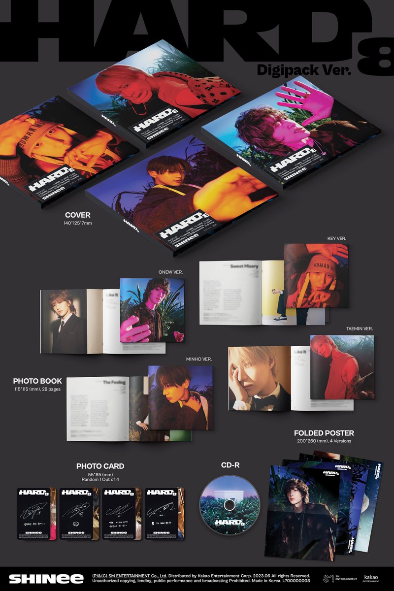 ‘HARD’ Album Details - Digipack Ver.

SHINee 샤이니 The 8th Album 〖HARD〗 
➫ 2023.06.26 6PM KST

💿Pre-order
🔗SMTOWN&amp;STORE shinee.lnk.to/hard 
🔗YES24 url.kr/74icn2
🔗알라딘 url.kr/9fidwy
🔗교보핫트랙스 url.kr/bfyvw1

#SHINee #샤이니 
#HARD