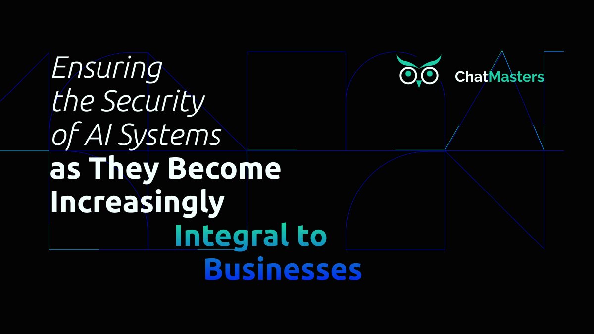 chat_masters's tweet photo. AI tech🤖is vital for business, but security risks🔐

Companies must safeguard data and systems from unauthorized access and attackers🛡

Implement strong cybersecurity and early threat detection with AI tech✅

#AISecurity #AI #ChatMasters https://t.co/FFYNhvhBmC