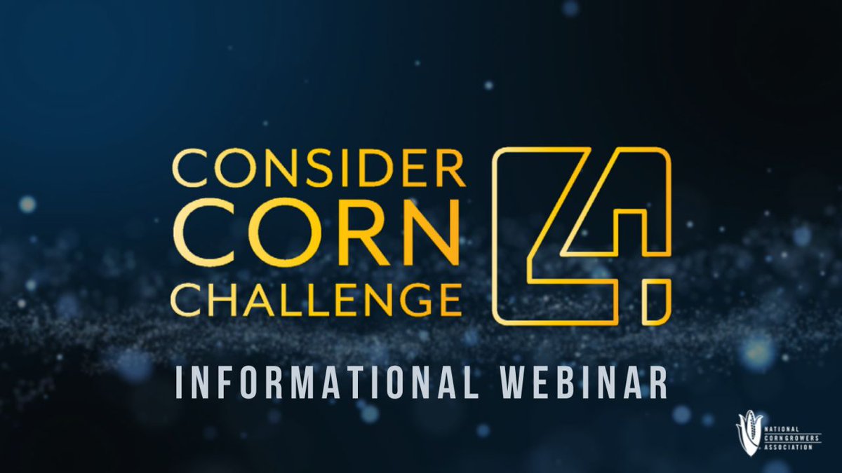NationalCorn's tweet image. Interested in the #ConsiderCorn Challenge IV, but didn't get a chance to attend the informational webinar? We've got you! Learn about the contest's background, previous winners, entry requirements &amp;amp; FAQ: lnkd.in/gJ2cV7tr.

For more: ncga.com/ConsiderCorn. #OpenInnovation