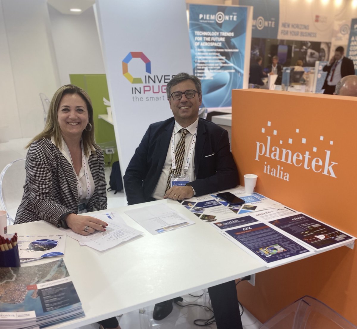 1st day at #ParisAirShow 2023.
With the Apulia Region <a href="/DTA_Aerospace/">DTA</a> Aeroporti di Puglia we will showcase Apulian aerospace sector's capacities and opportunities.

Visit stand f-295 Hall-1 to discover our latest solutions like AI-eXpress and Rheticus.

planetek.it/eng/news_event…
