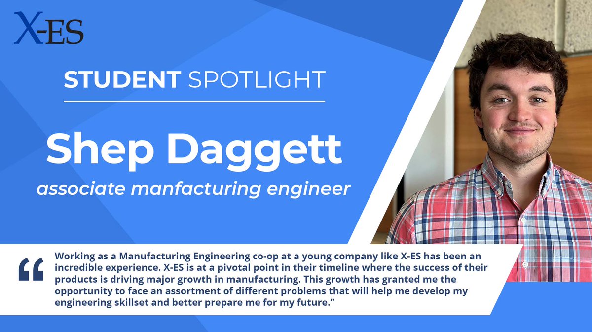 Meet Shep, our X-ES Student Spotlight for June. Shep studies Industrial Engineering at @UWMadison and is learning a lot working in Manufacturing Engineering as part of our co-op program! #BadgerEngineers