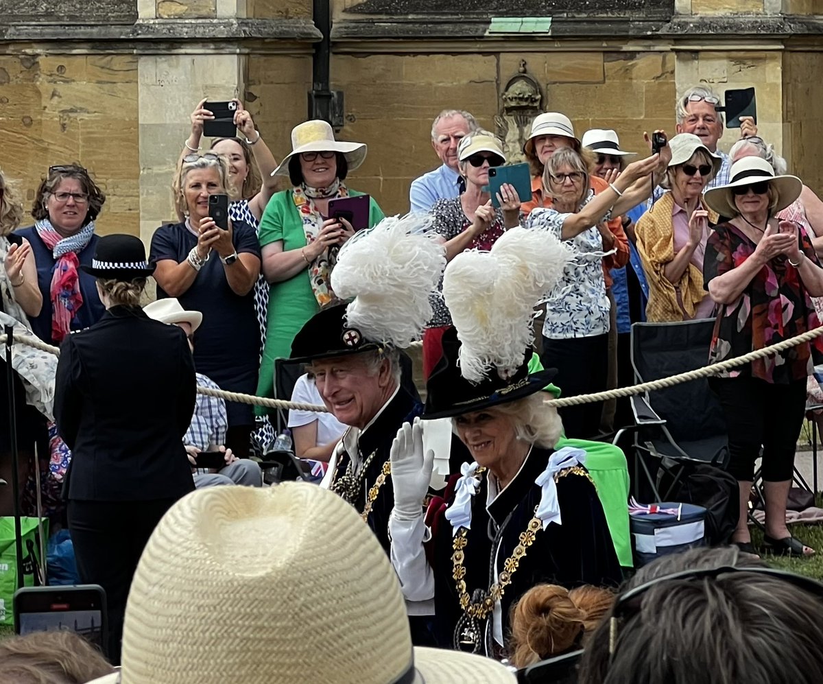 Wonderful to see His Majesty King Charles III and Queen Camilla in the Garter Procession this afternoon #RBWM #RoyalFamily #GarterDay