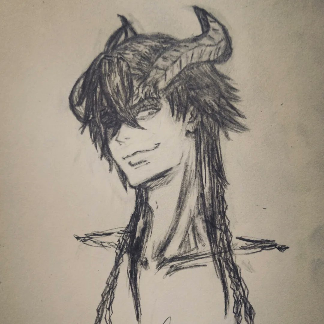 Mori_Eus's tweet photo. Random drawing of Kuro 👹
#originalcharacter #ocdrawing #animeartist #animeartstyle #mechanicalpencildrawing #mangaartdrawing #sketchpadart #sketch #japanesecharacter #japanesecharacterdesign #characterart #characterartist #characterdesign #conceptart #conceptdesign #myartstyle https://t.co/hrAHmtAi58