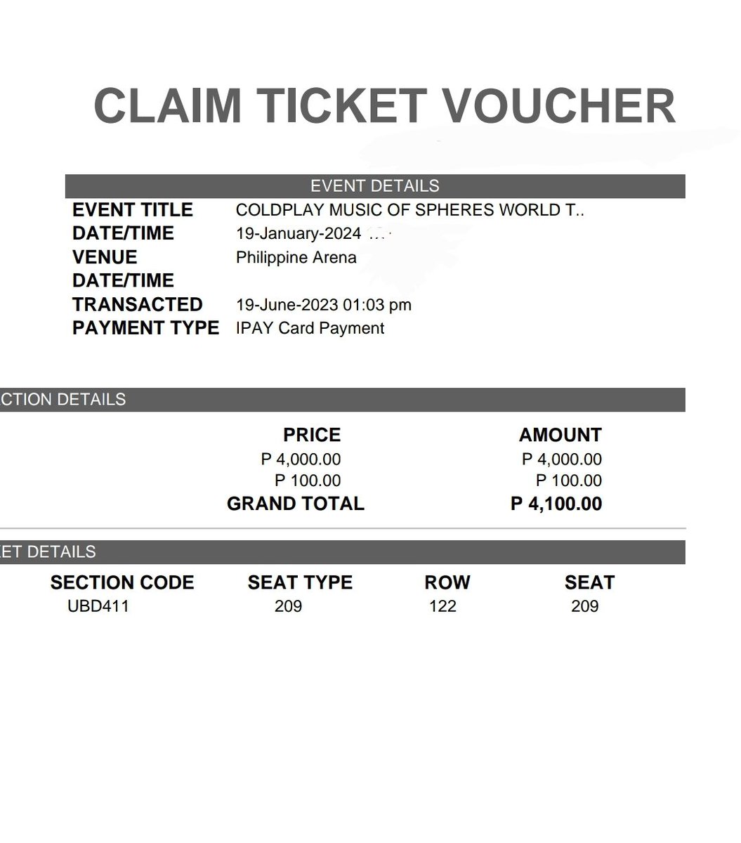 attycpalpt's tweet photo. Im selling my UBD seat COLDPLAY ticket for 4k pesos only pm me if interested :) 🏳️‍🌈❣️ #Coldplay #ColdplayPH https://t.co/Z8uIlmMlaz