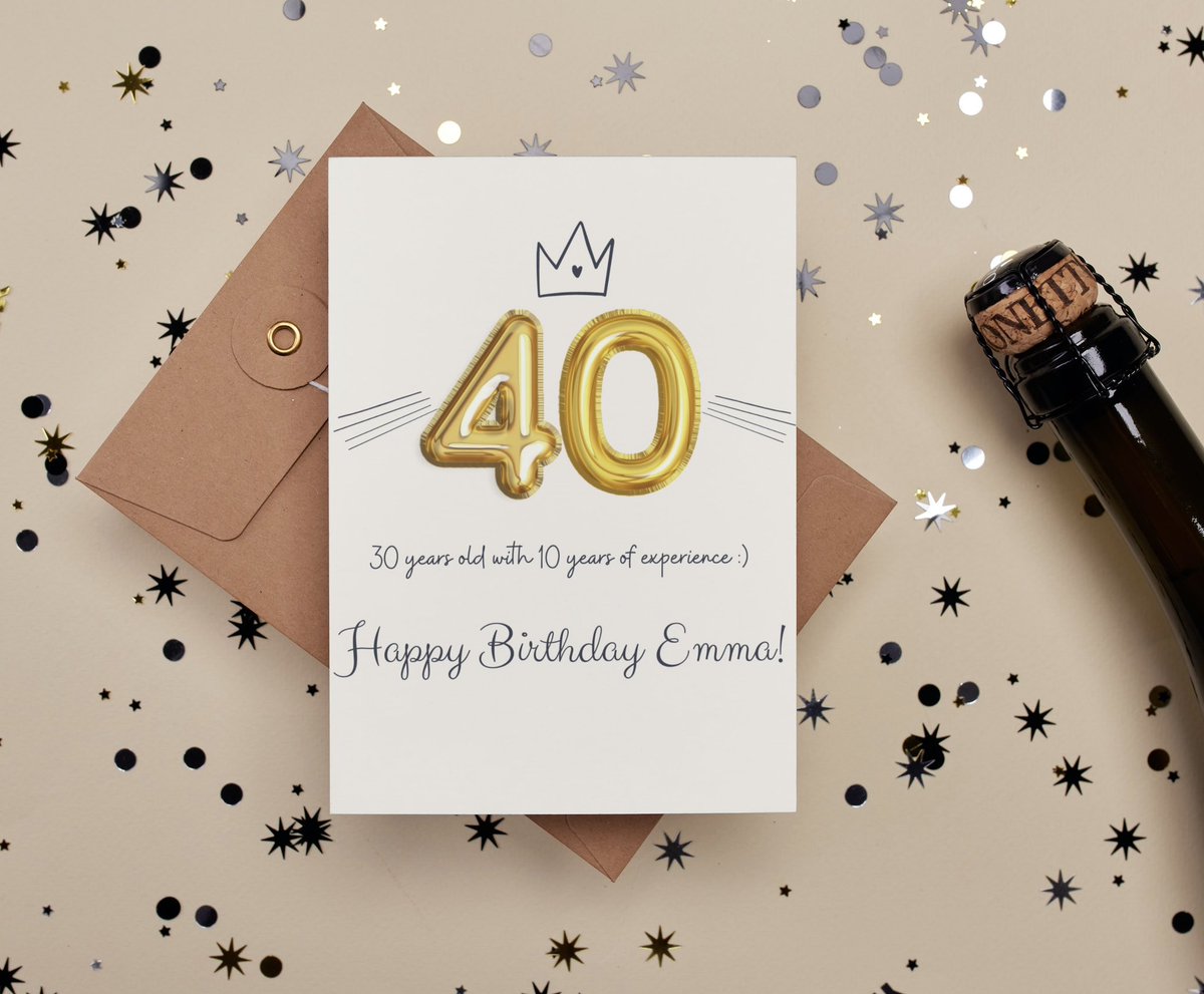 Peppydigithings's tweet photo. Keep Calm! 40 is the new 20 or at maximum; 

30 years old with 10 years of experience! 

High quality, printable and easily editable greeting card, available on #Etsy .

More info &amp; purchasing : 

https://t.co/bSrrspbioB https://t.co/K87XGds7VN