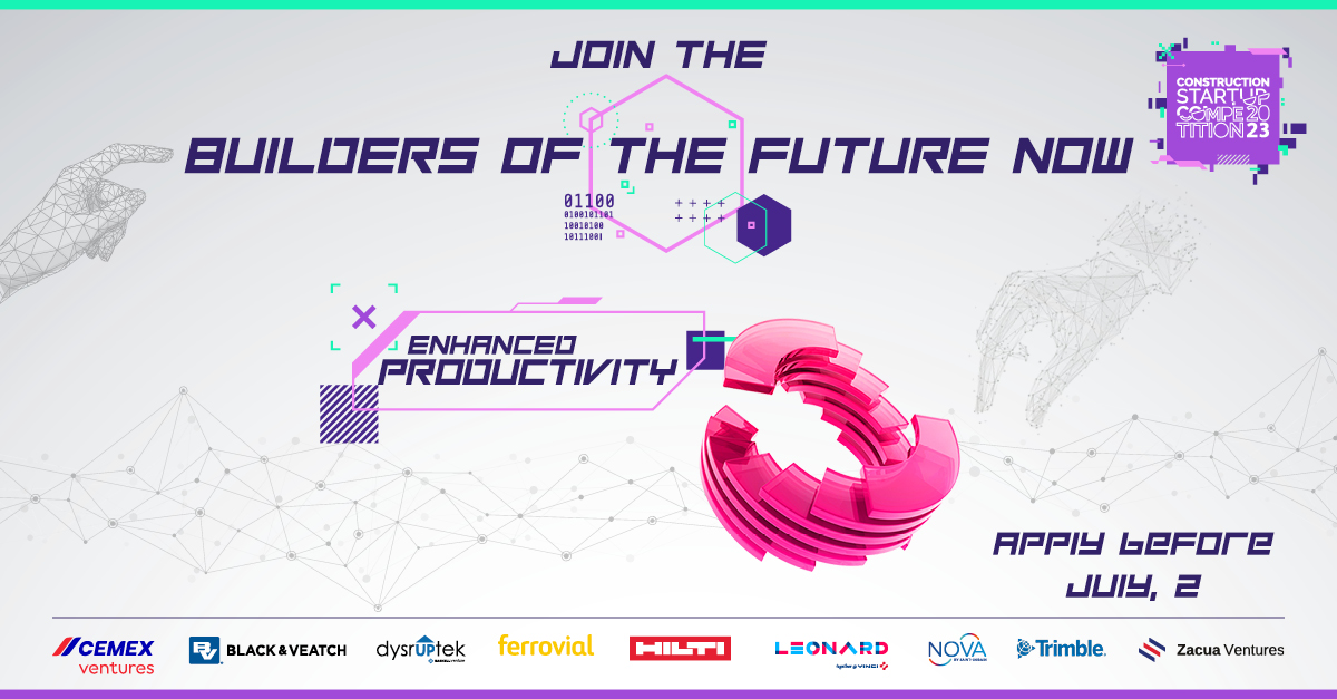 Still not signed up for the new edition of the Construction Startup Competition yet? If you think your business can help transform the sector, we're looking for you! 
👉 Register before July 2nd: ferrovi.al/gzeeh9jad4/
@CEMEXVentures