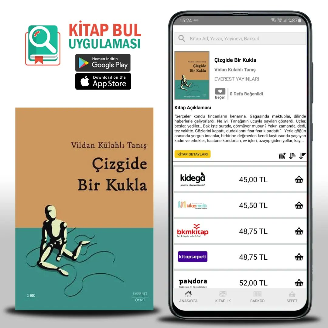 kitapbulapp's tweet photo. Çizgide Bir Kukla
Vidan Külahlı Tanış - EVEREST YAYINLARI
.
En uygun fiyatı KİTAP BUL uygulaması ile öğrenrbilirsiniz.
@vildanklhl_tns @EverestKitap #kitap https://t.co/2ZdtOUQKdo