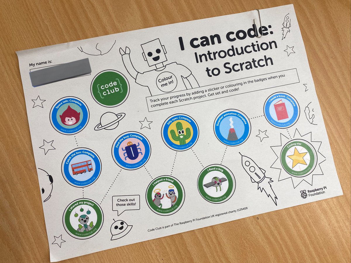 Our first ‘Introduction to Scratch pathway’ was completed at tonight’s @CodeClub with Miss Platt. Lots of determination and problem solving skills were needed for the final ‘Create a book’ challenge but it was a big success! #Passion #Wisdom