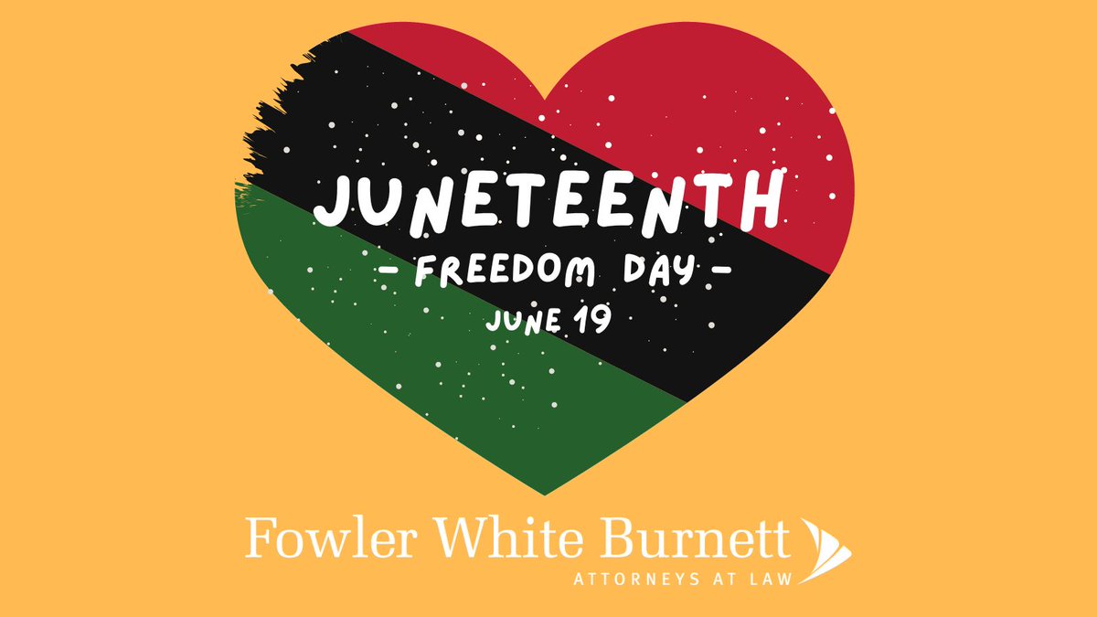 Fowler_White's tweet photo. Today, we commemorate the end of slavery in the United States and reaffirm our commitment to building an inclusive and equitable future. Wishing you all a meaningful Juneteenth celebration! #juneteenth #freedom https://t.co/FK3eGMCy4k