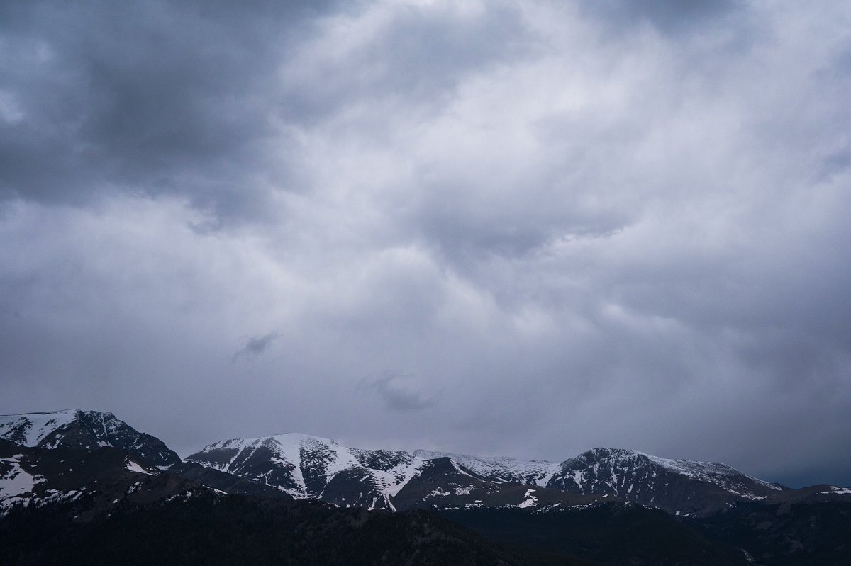 Mountains and clouds from Trail Ridge Road, Rocky Mountain National Park.