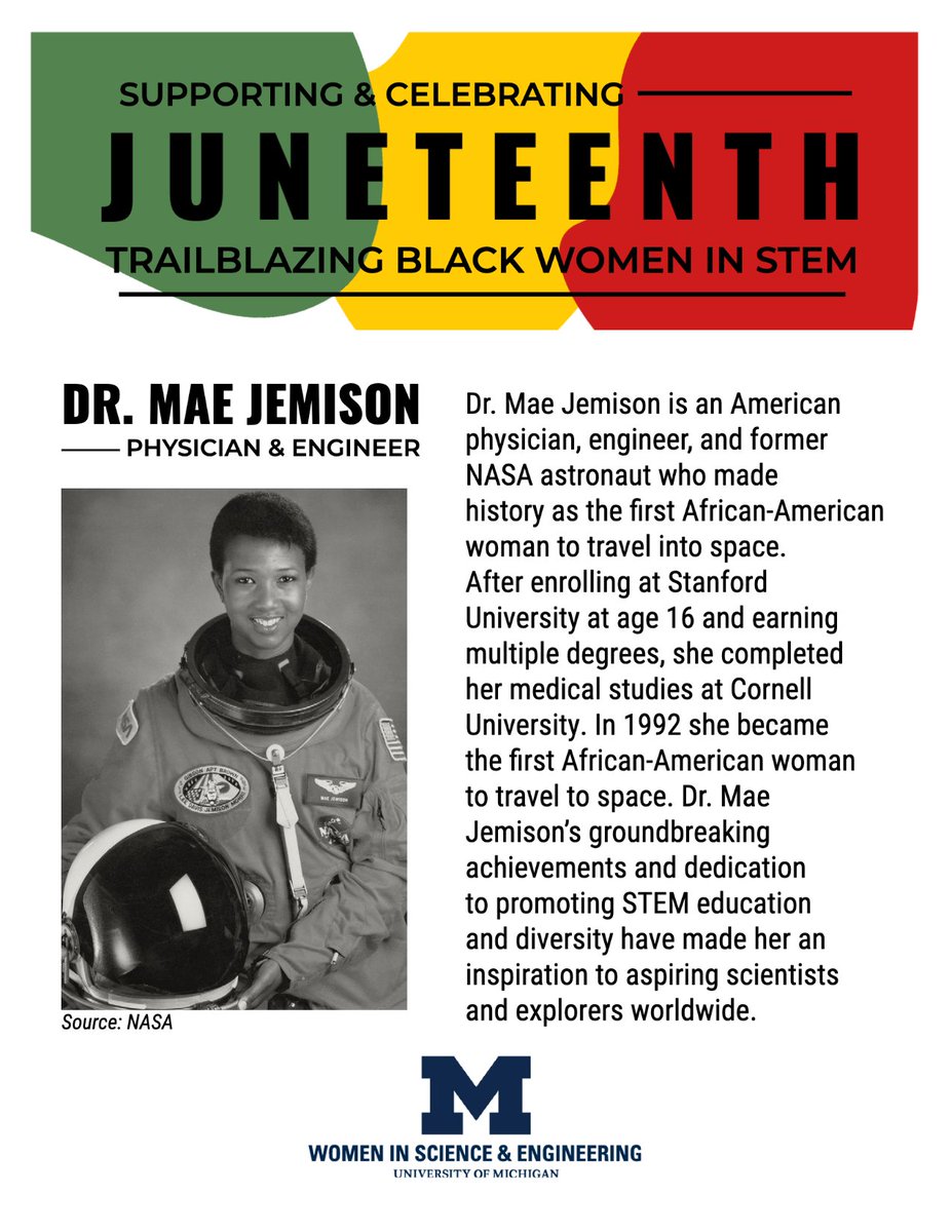 Happy #Juneteenth! Today we celebrate freedom. We want to honor the many African American women who have shaped STEM fields. Let's continue to uplift and amplify their stories. Here are just a few trailblazing African American physicians, surgeons, physicists, and engineers: