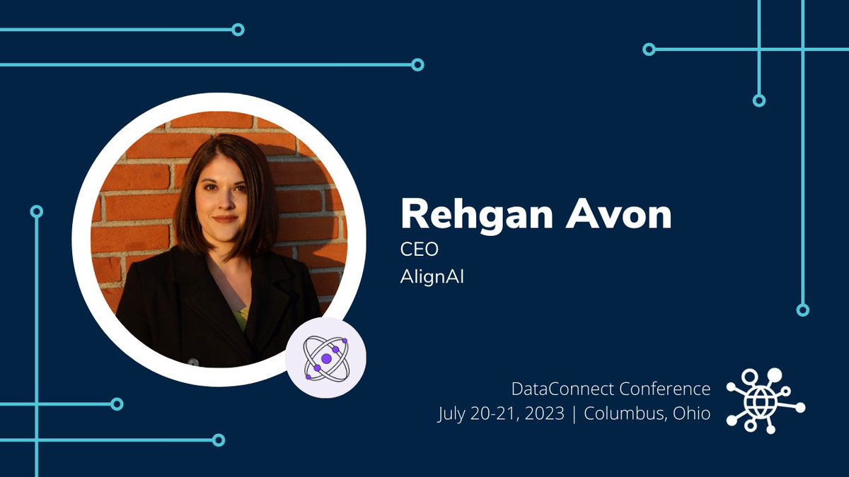 wia_community's tweet image. Join us next month in #cbus, where AlignAI&apos;s CEO, Rehgan Avon, will be moderating our main panel -- &apos;Data as a Product: An Empathetic Approach to Delivering Value&apos; at #DataConnect2023 🎉

Register today: bit.ly/44sV4ZZ