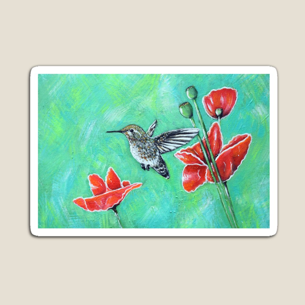 ksneathart's tweet photo. New in my Redbubble shop. Available as prints, stickers, pillows, bags, mugs and much, much more! https://t.co/JVRdsBRTeE #redbubble #prints #stickers #hummingbirdpainting #poppies #RBandME: https://t.co/RhJdtXEo5U #findyourthing #redbubble https://t.co/06jzh9HxLn