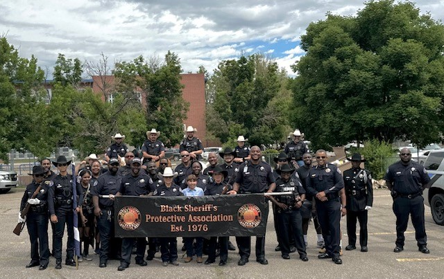 DenverFOP27's tweet photo. FOP27 supports the Black Sheriff's Protective Association and the Denver Community at the Juneteenth Parade...thank you Denver for your support and love!! https://t.co/0OUcOiSv9U