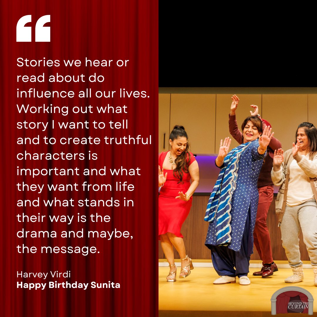 “It was fun to re-visit and expand. A fresh script allowed me to revisit the relationships and a chance to explore them further” @ktrose86 spoke to @HarveyVirdi1 about @RifcoTheatre’s Happy Birthday Sunita which plays @warwickarts this week. beyondthecurtain.co.uk/2023/06/harvey…