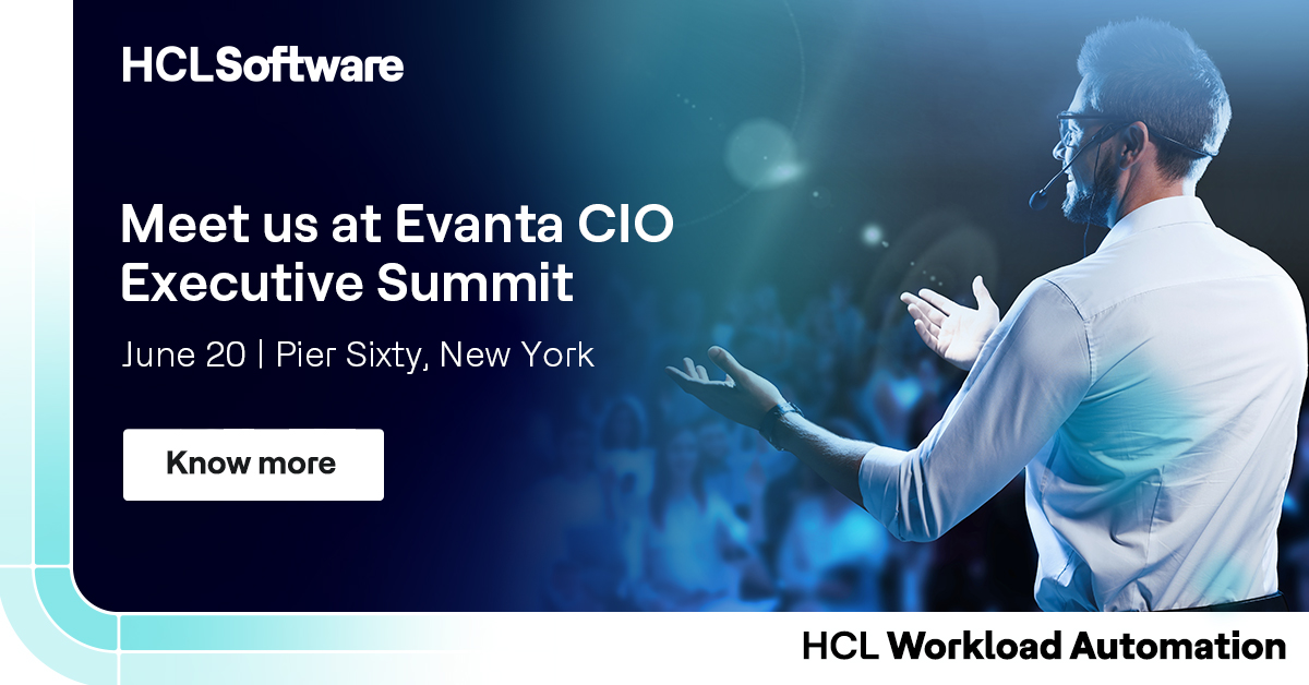 hclautomation's tweet image. #HCLSoftware is an Executive Boardroom session sponsor at the @Evanta a Gartner Company New York CIO Executive Summit.
Check out our session on “New Frontiers of Automation” to learn about automation and AI for defined outcomes in IT and for the business. #WorkloadAutomation