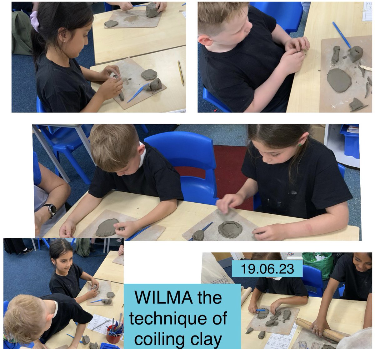 Year two are becoming skilled in the art of coiling #learningwithoutlimits #sculptures