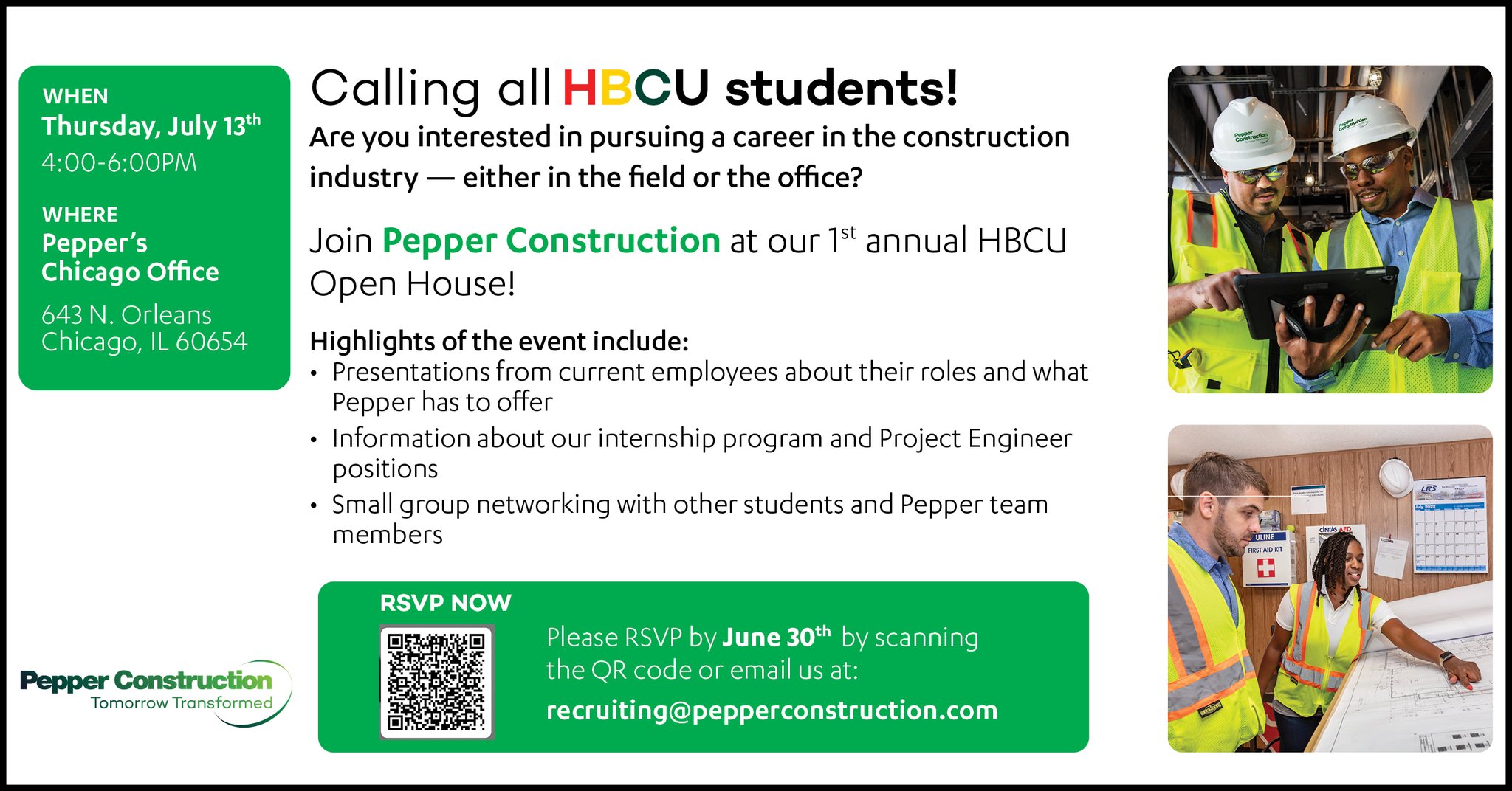 Pepper Construction on Twitter "Join Pepper Construction at our 1st