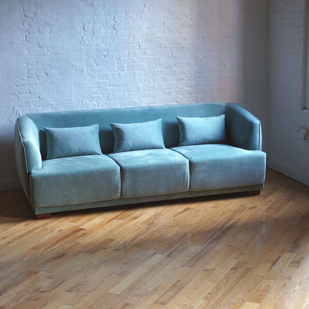 BrooklynSpaceCo's tweet photo. Harmony sofa is the perfect combination of comfort, style and modernism. On display at our Dumbo showroom and in stock in seafoam and ocean blue velvet.
Order now before they're gone! https://t.co/60yczlK8Yk