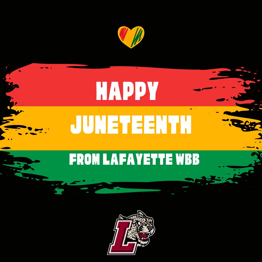 Happy Juneteenth from Lafayette WBB

Today we honor the emancipation of enslaved people in the United States. May we celebrate freedom and work towards a future of progress! 
#RollPards 🐆🏀