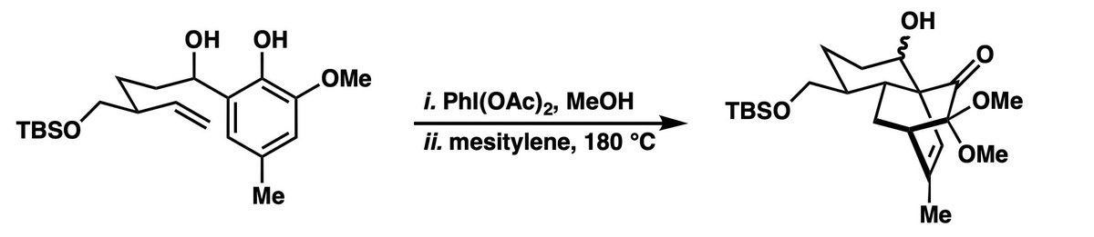 Another cheeky problem for #mechanismmonday. This was a step in the recent Total Synthesis of Vilmoraconitine published in JACS. I didn't give a yield due to a recycling step.