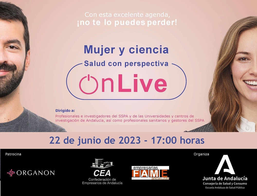 ÚLTIMOS DÍAS !!! 📢

Mujer y Ciencia. Salud con perspectiva
#MujeresyCienciaEASP

🗓️ 22 de junio – 17:00h
🏛️ Colegio Oficial de Arquitectos de Málaga

👀 easp.ws/mujerciencia23t

Organiza: Escuela Andaluza de Salud Pública. Patrocina: <a href="/OrganonEspana/">Organon España</a> <a href="/CEAes_/">CEA</a>  y <a href="/FAME_Federacion/">Federación Andaluza Mujeres Empresarias</a>