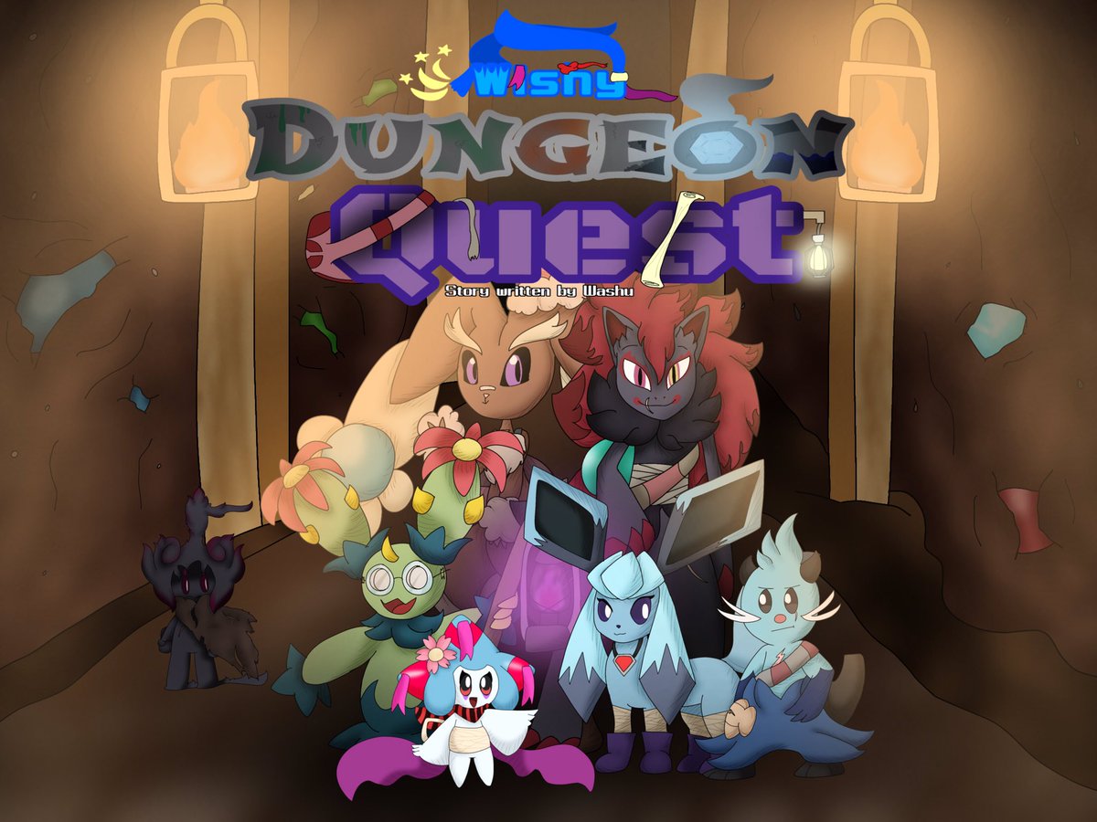 The cover for Dungeon Quest is finished!! Join Team Armada as they delve into the Grand Undergound to find a stolen, cursed pendent...

The story will be posted on Archive of Our Own soon 

RTs greatly appreciated! I'm really proud of this!