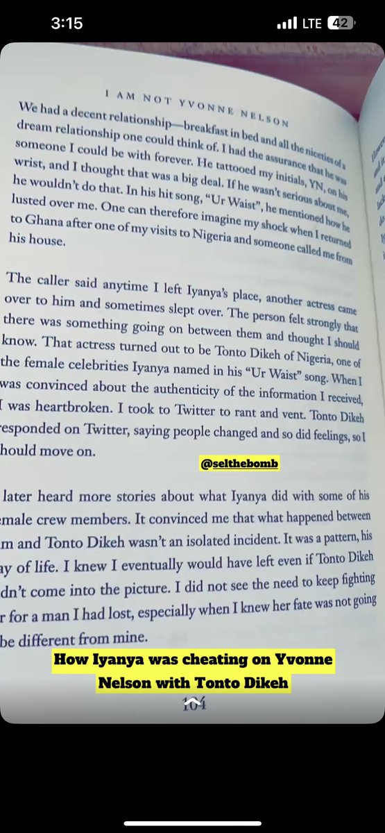 yabaleftonline's tweet image. Yvonne Nelson shares how she found out Iyanya cheated on her with Tonto Dikeh