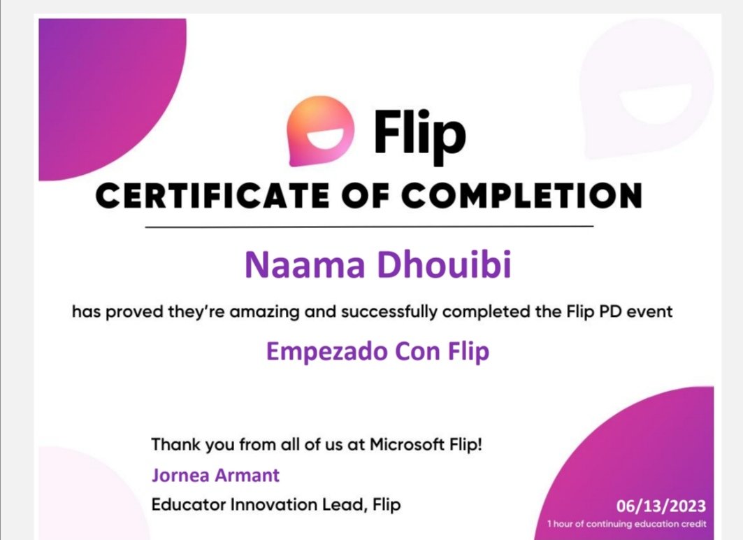 dhouibi_naama's tweet photo. #flip
#Microsoft365
#Microsoftedu
# Microsoftteams https://t.co/pGlAUl8yu6