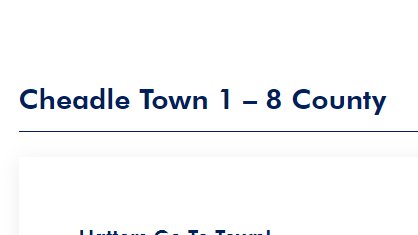Day 2 of posting random county results until we release our new kits
sorry @CheadleTownFC 😘