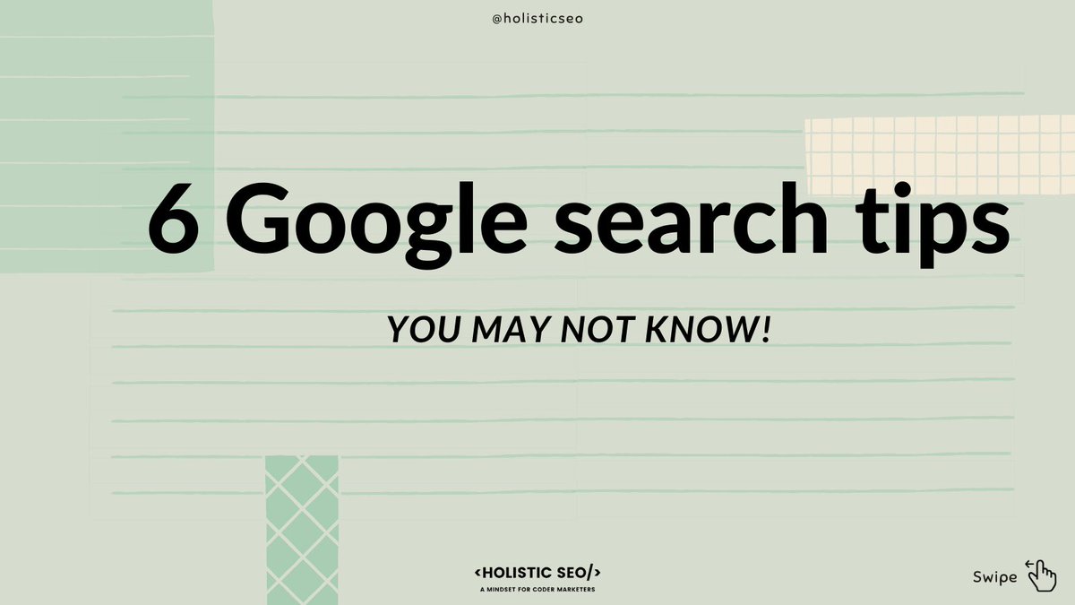 seo_holistic's tweet image. Unlock the full potential of your search engine! Discover these 6 Google search tips that you might be unaware of. 🔑

#googlesearchtips  #seo #holistcseo