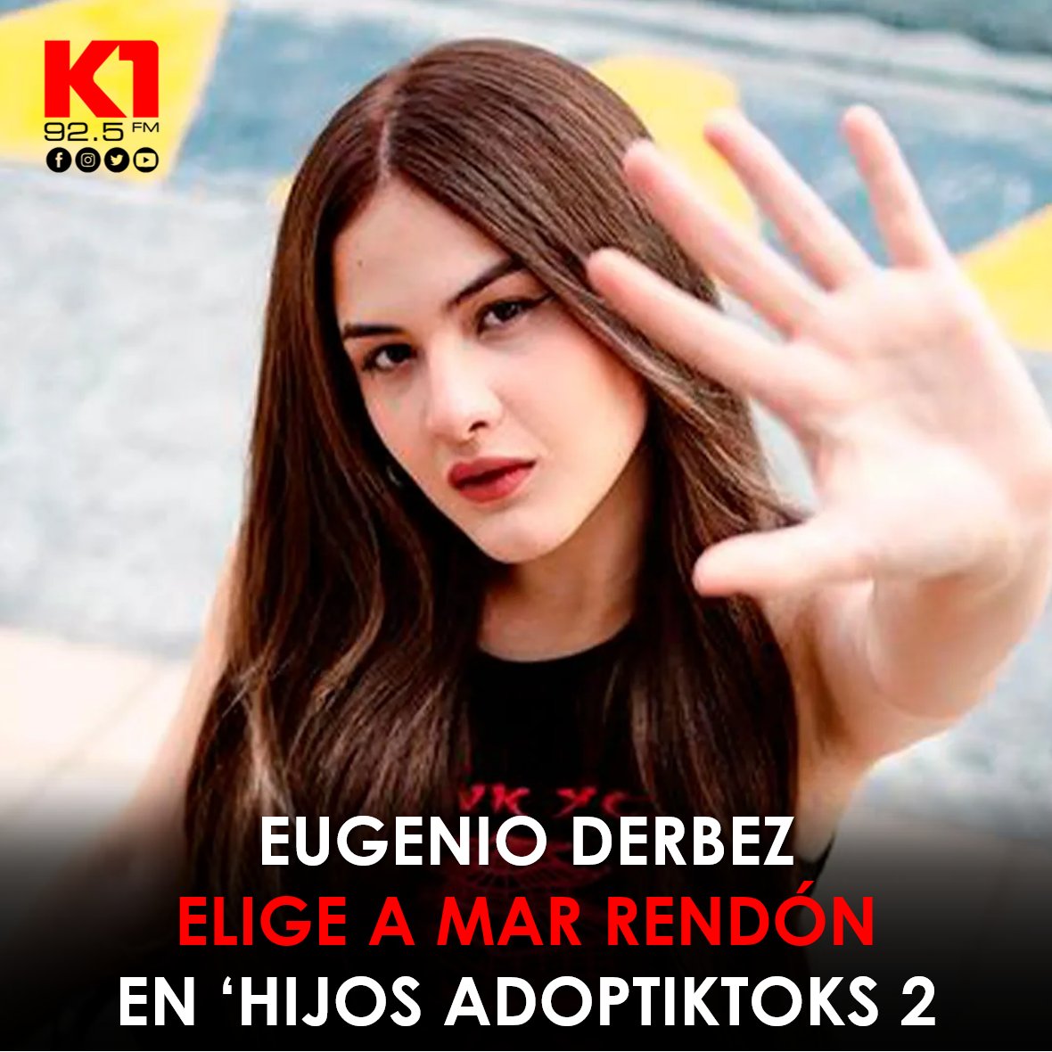 RadioK1Ec's tweet photo. Mar Rendón nuevamente se convierte en noticia internacional al ser elegida por Eugenio Derbez como ArTisToker en el concurso ‘Hijos AdopTikToks 2’. Con un emotivo video, el actor anunció la noticia este domingo 18 de junio del 2023... 😃🇪🇨 https://t.co/G77zgTefwh https://t.co/yLrjT5vLwk