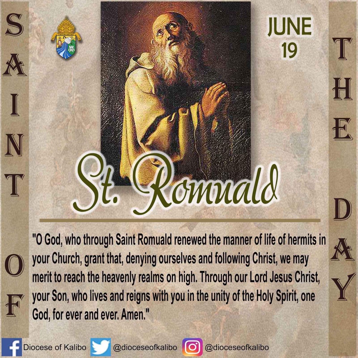 SAINT OF THE DAY

June 19 | St. Romuald
 
St. Romuald, pray for us! 🙏🏻

#SaintOfTheDay #SaintRomuald #June19 #Socom #DioceseOfKalibo