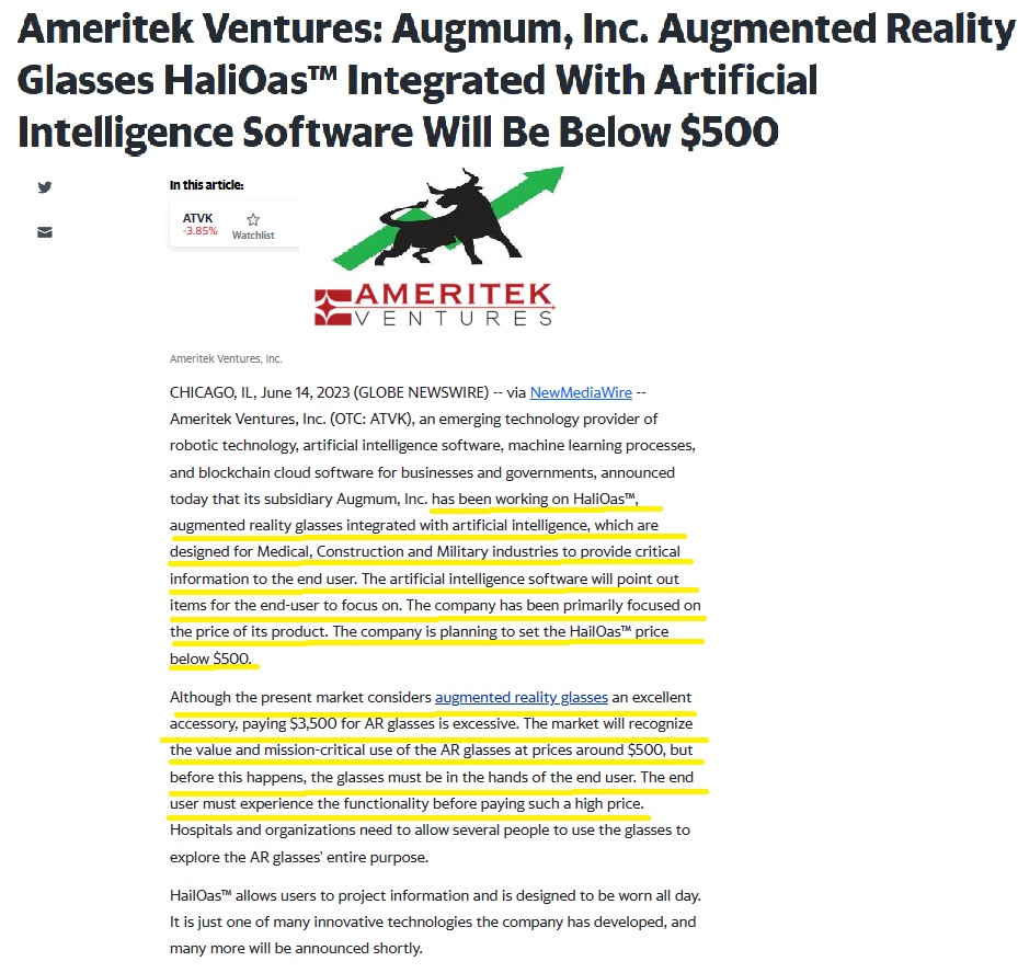 $ATVK #HugeNews finance.yahoo.com/news/ameritek-… <a href="/jctb1/">TDogzz 🇺🇲🌴.</a> 

$TXN $TQQQ $AIQ $SPDR $NET $AI $META $MSFT $AAPL $TSLA #catecoin #blockchain #CryptoCurrencyMarket #AI #ChatGPT #Tether $ADBE $GOOGL $BIDU $IBM $MU