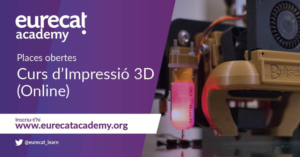 Torna a #EurecatAcademy un dels cursos més demandats en els darrers mesos: el curs d'#Impressió3D, que et permetrà saber com començar a implantar aquest procés que et pot permetre crear prototips a baix cost. 📍Online ⌚️15 hores 🗓️Inici: 12 de juliol eurecatacademy.org/ca/cursos/curs…