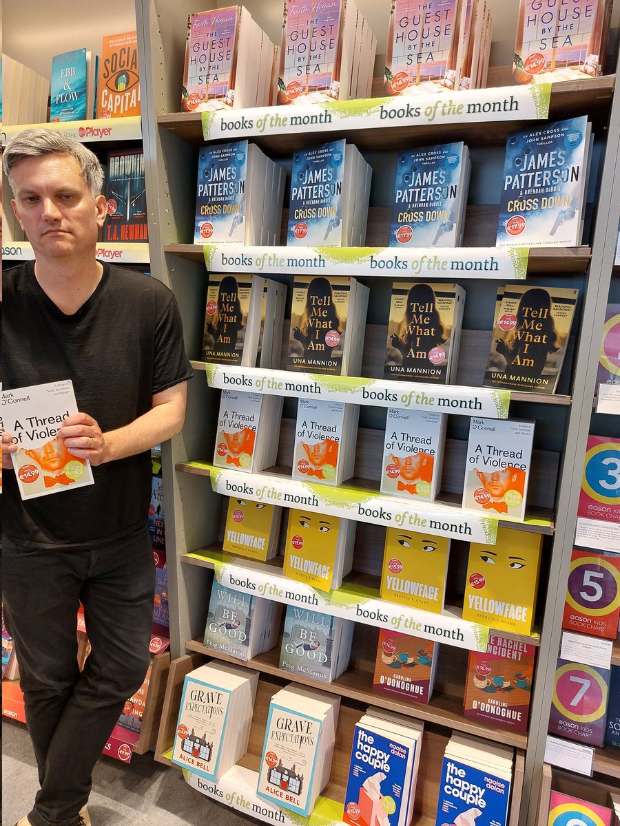 GillHessLtd's tweet photo. Always nice to drop into @easons O'Connell St, Nassau St and Stephens Green as Mark O'Connell signed copies of #AThreadOfViolence @GrantaBooks https://t.co/HJSovA4Q2R